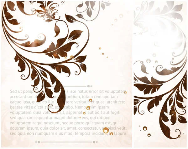 Vector vintage fundo floral para design retro —  Vetores de Stock