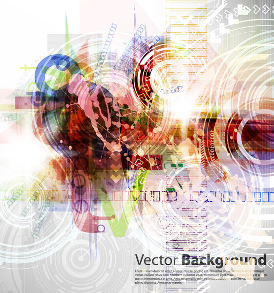 Abstract Techno Vector Background