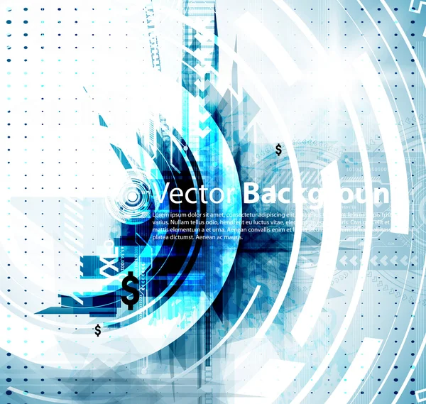 Resumen retro tecnología círculos vector fondo para el diseño de negocios — Vector de stock