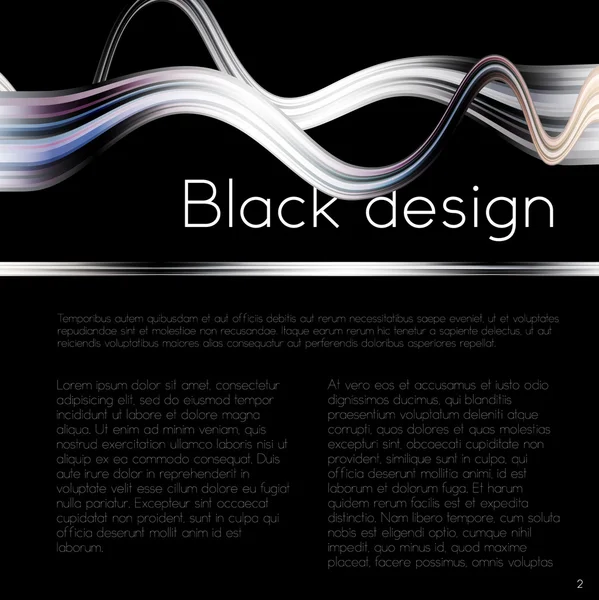 Fondo abstracto negro — Vector de stock