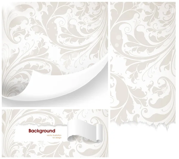 Fond d'écran Damas blanc sans couture — Image vectorielle