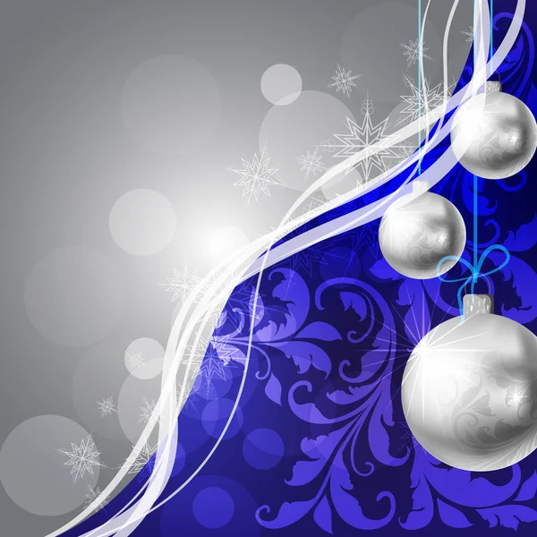 Elegant christmas background with baubles — Stock Vector