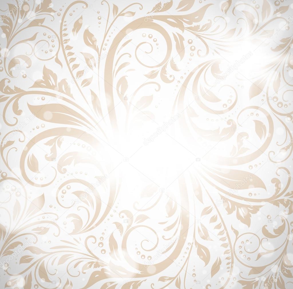 Seamless white Damask wallpaper