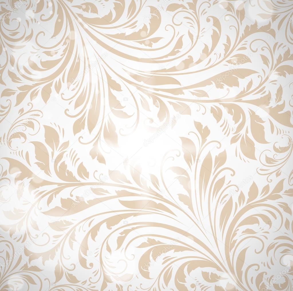 Seamless white Damask wallpaper
