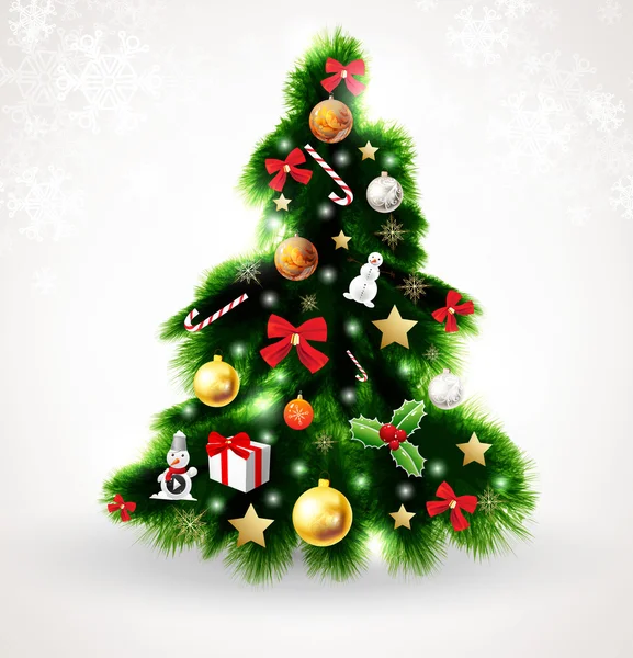 Árbol de Navidad vector imagen — Vector de stock