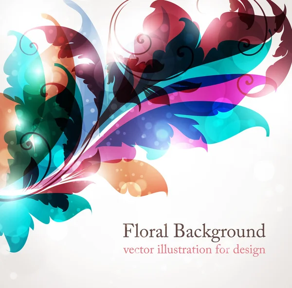 Αφηρημένο floral φόντο με χώρο για το κείμενό σας — Διανυσματικό Αρχείο