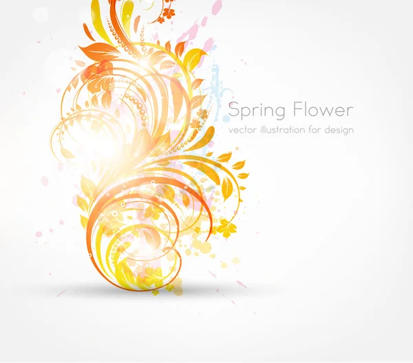 Primavera flor fondo diseño — Vector de stock