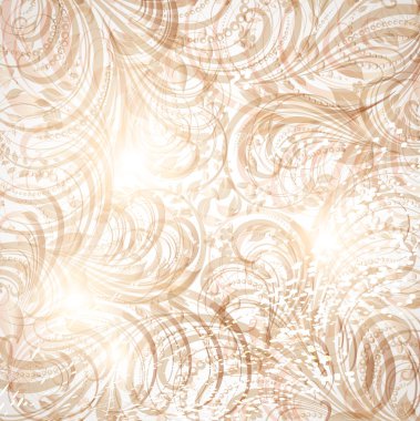 kahverengi kesintisiz wallpaper ile çiçek süsleme ile yapraklar ve çiçekler için vintage design