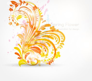 Bahar çiçek arka plan tasarımı