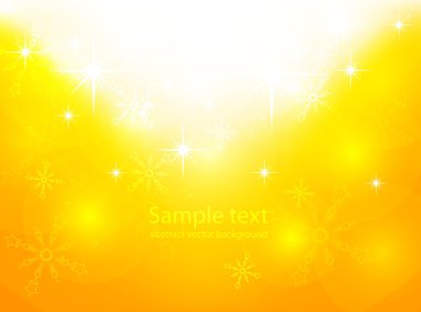 Beyaz kar taneleri ve ışıkları olan soyut Noel kartı