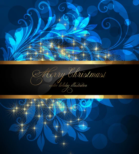 Fondo de Navidad elegante con lugar para la invitación de texto de año nuevo — Vector de stock