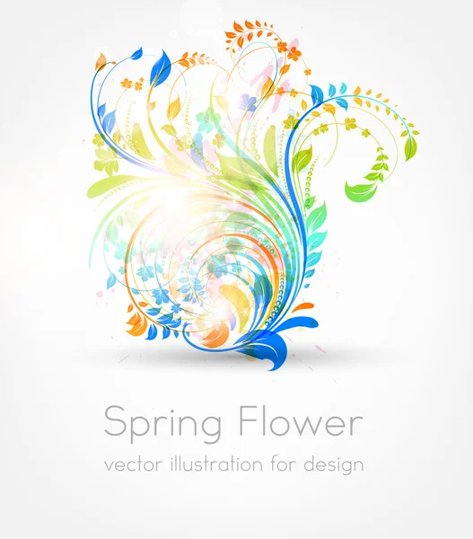 Lente bloem achtergrondontwerp — Stockvector