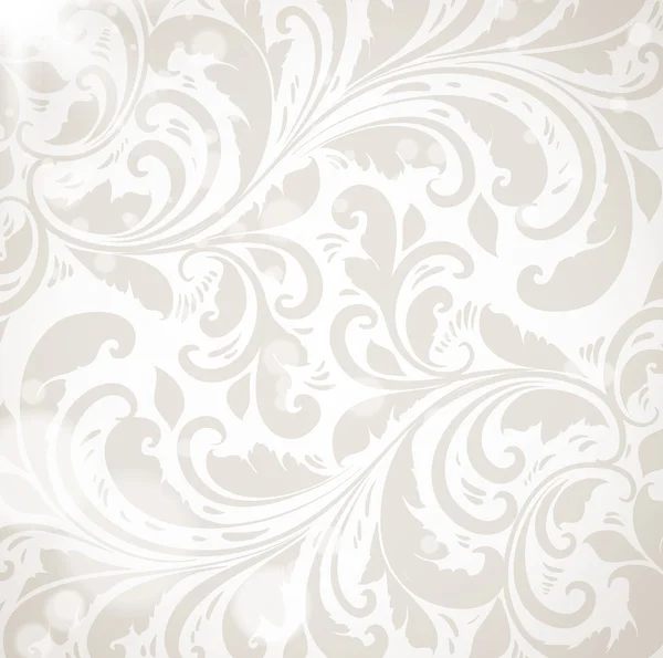 Seamless white Damask wallpaper — Stock Vector