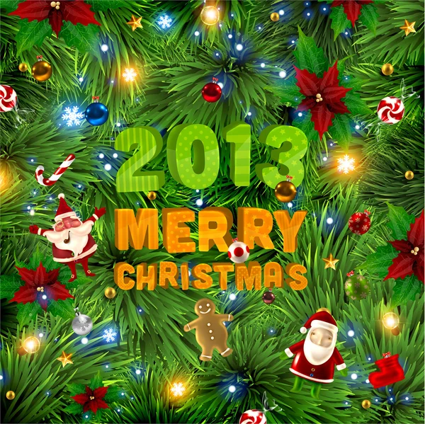 Christmas vector background. 2011 — Stock Vector
