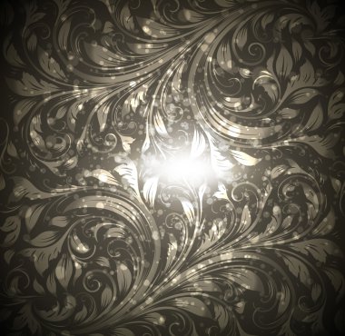 çiçek desenli duvar kağıdı tasarımı, siyah için dikişsiz çiçek arka plan