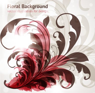 el ile tebrik vektör kartı retro tasarım çiçek, çiçek arka plan çekilmiş