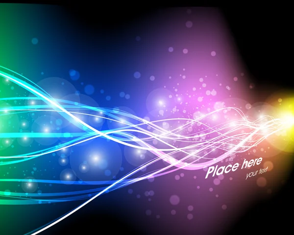 Koyu arkaplana karşı vektör çizgisi soyutlama tasarımı