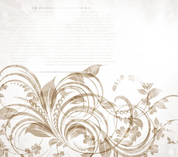 Hand getekend floral achtergrond met bloemen, wenskaarten vector kaart voor retro zomer ontwerp. — Stockvector
