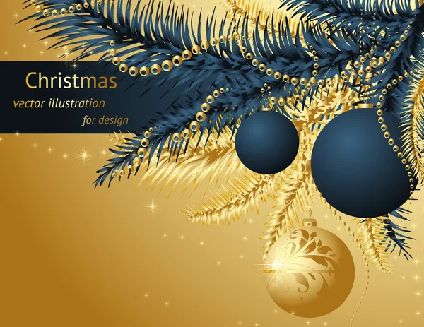 Eleganter Weihnachtshintergrund mit Platz für Neujahrseinladung — Stockvektor