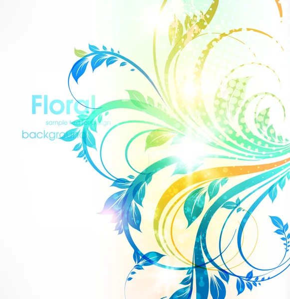 Fondo de verano floral abstracto — Vector de stock