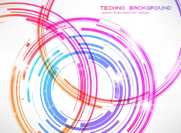 Abstracte retro technologie cirkels vector achtergrond. — Stockvector