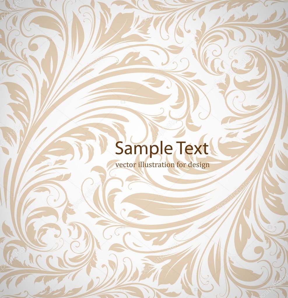 Seamless white Damask wallpaper