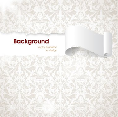 kesintisiz beyaz damask duvar kağıdı