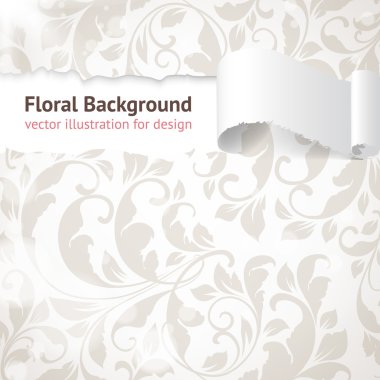 kesintisiz beyaz damask duvar kağıdı