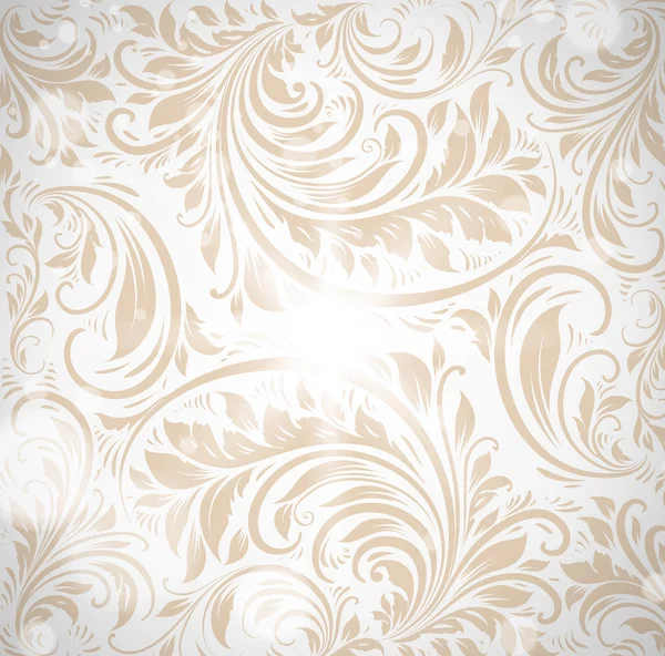 Seamless white Damask wallpaper — Stock Vector