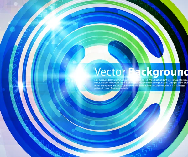 Rétro abstrait cercles technologiques arrière-plan vectoriel pour la conception d'entreprise — Image vectorielle