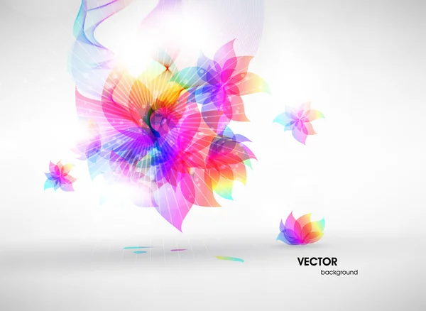 Kleurrijke bloemen zomer oppervlak. vector abstracte achtergrond — Stockvector