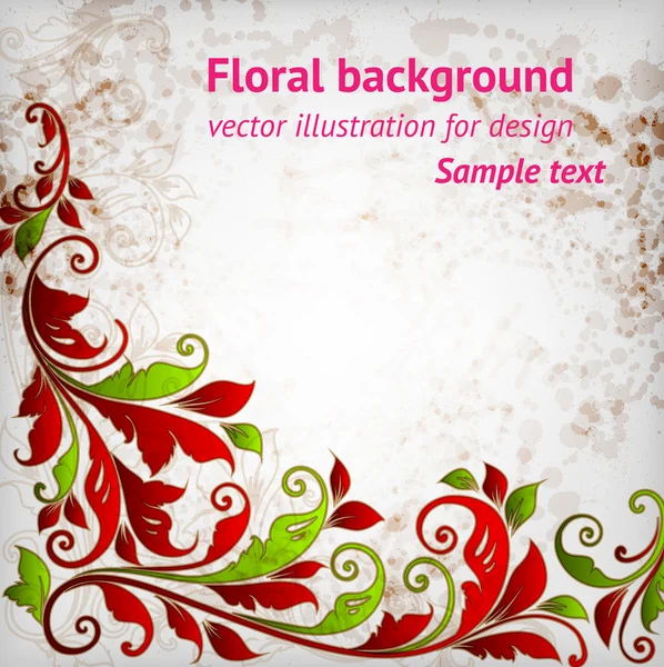 Fondo floral abstracto con lugar para su texto — Archivo Imágenes Vectoriales