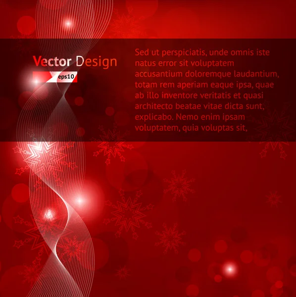 Rojo Elegante fondo de Navidad con adornos — Archivo Imágenes Vectoriales