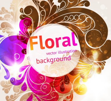 çiçek tasarım öğeleri. çiçek arka plan tasarımı ile kaydırma için yapraklar.