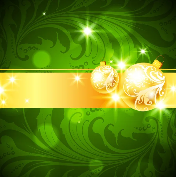 Fondo de Navidad elegante con adornos — Vector de stock