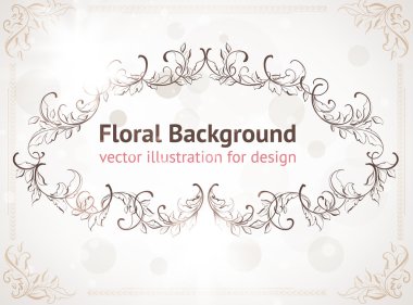 soyut desen tasarımı için. çiçek retro öğeler için arka plan