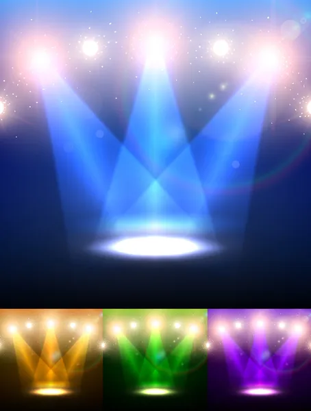 Vector Stage Spotlight. set — Stock Vector