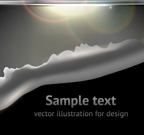 Opsommingsteken gat en slash op metalen abstracte achtergrond voor techno design — Stockvector