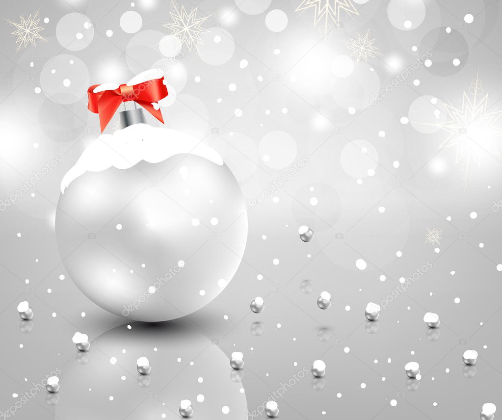Elegant christmas background with baubles
