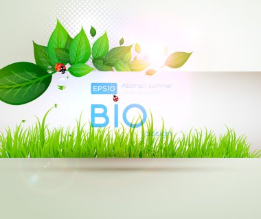 Bio konsept tasarım çevre dostu yaz çiçek afiş için