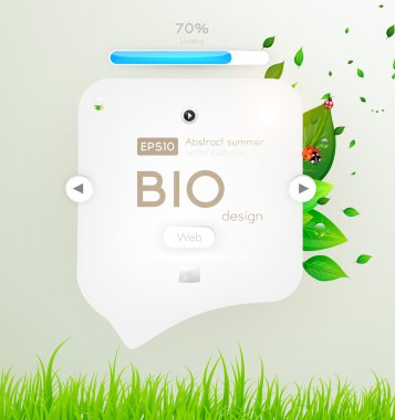 Bio konsept tasarım çevre dostu yaz çiçek afiş için