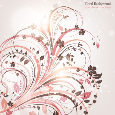 el ile tebrik vektör kartı yaz retro tasarım çiçek, çiçek arka plan çekilmiş.