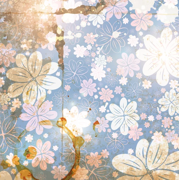 优雅复古花卉卡 — 图库矢量图片
