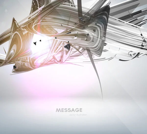 Résumé fantastique fond de technologie avec métal et feu, explosion lumineuse — Image vectorielle