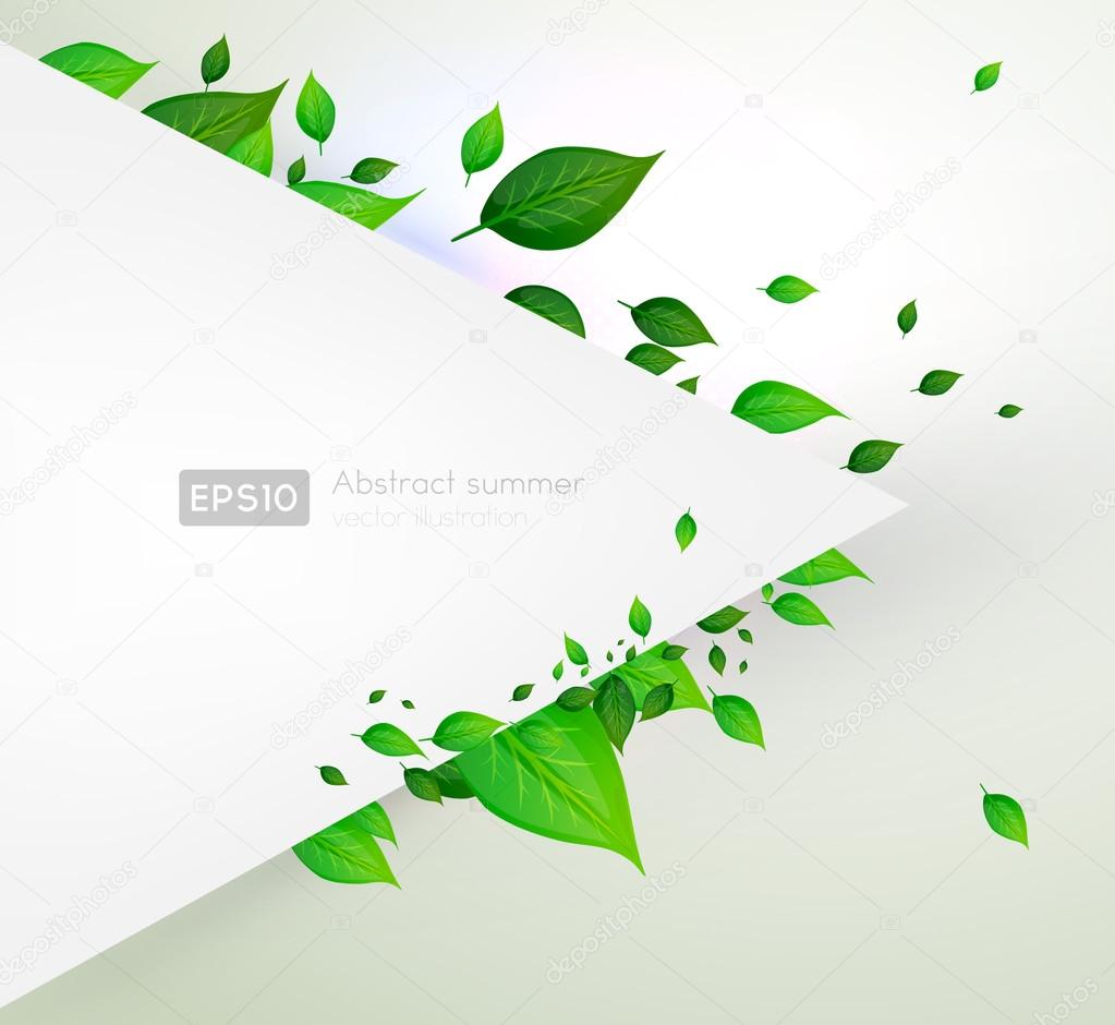 Fresh green leaves and sun shine for summer design