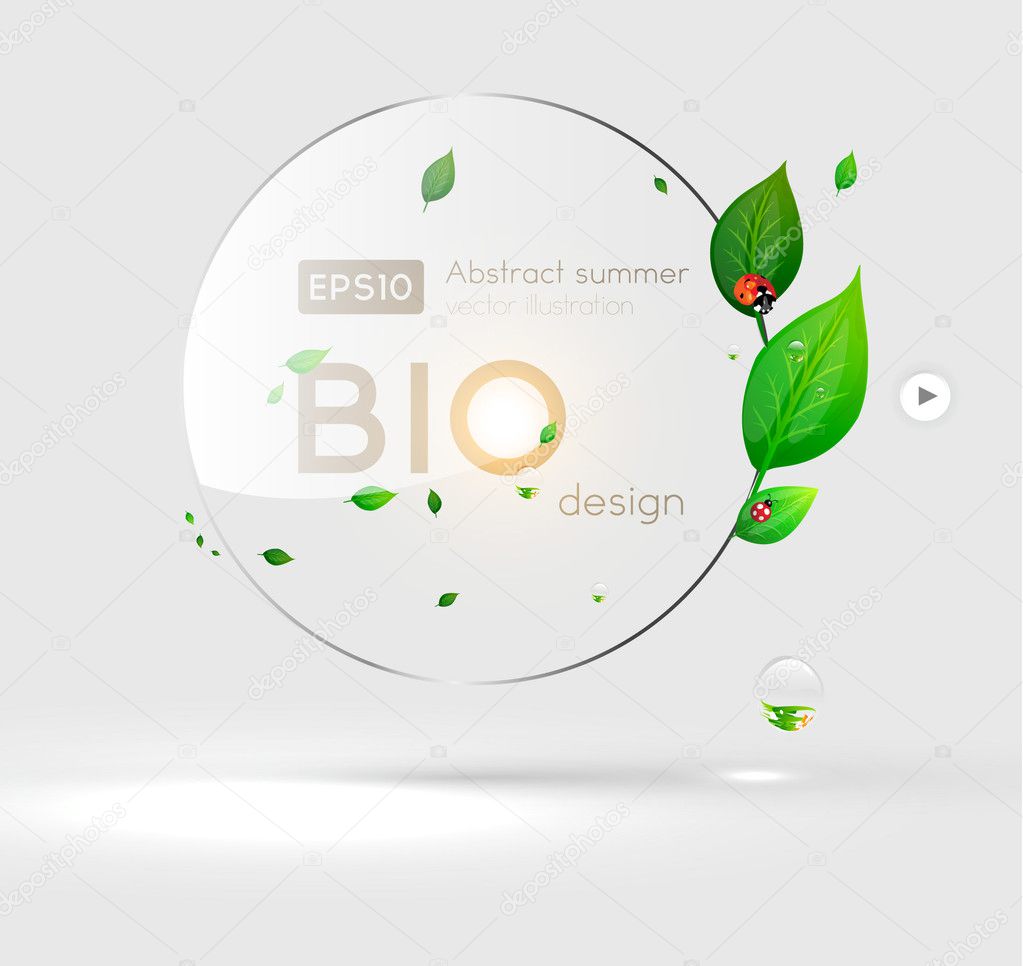 Bio concept design eco friendly for summer floral banner