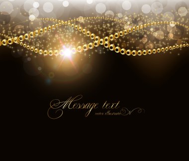 zarif sihirli altın arka plan ile metin davet için bir yer. yıldız, sun shine ve kıvılcım