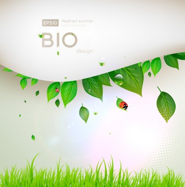 Bio konsept tasarım çevre dostu yaz çiçek afiş için