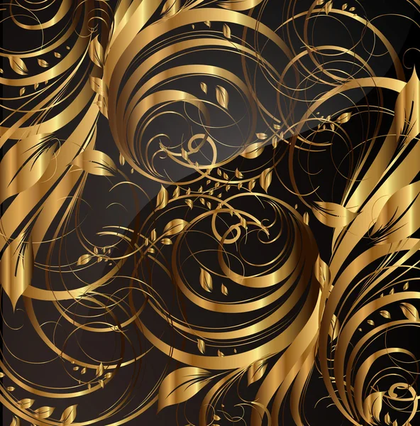 Dikişsiz duvar kağıdı deseni altın, vektör