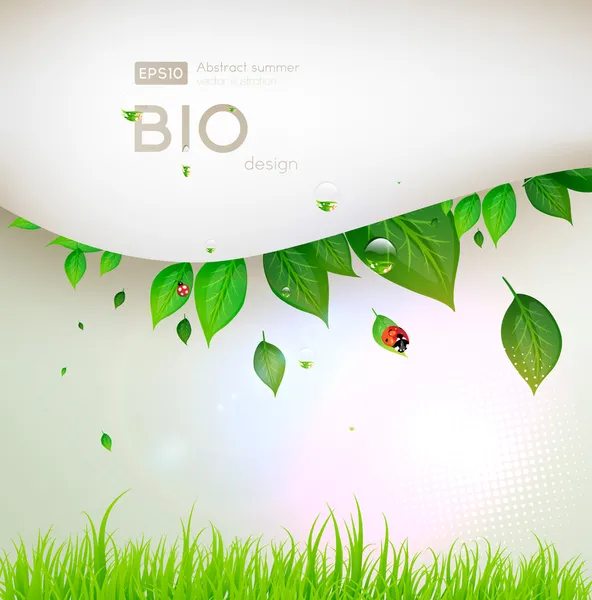 Bio konsept tasarım çevre dostu yaz çiçek afiş için